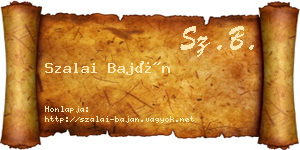 Szalai Baján névjegykártya